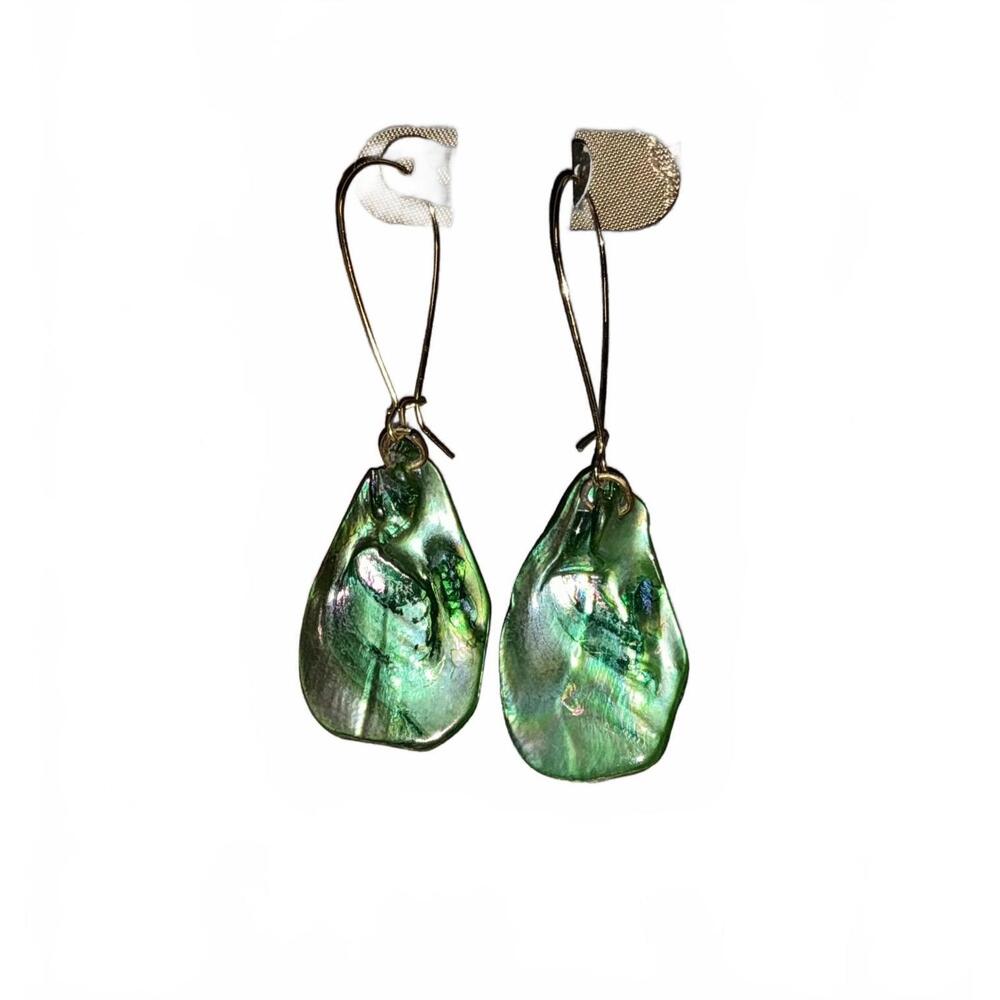 Green Abalone Earrings